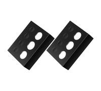 CORHAD 2piezas Hueco Soporte Metálico para Tazas de Pigmento de Tatuaje de Unidades Organizador Profesional para Estudio y Artes Negro para Maquillaje y Manualidades