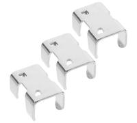 CORHAD 3 Abrazaderas de Cuerda Dobles de Hierro Niquelado para Cuerda de 14-16 Mm, Clips Tensores Robustos para Uso Exterior, Conector Seguro Multiusos para Mascotas, Equitación