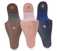 CORHAD 3 fundas protectoras para cortaúñas, cubierta de pinza de cutícula, funda de tijera de piel, tijeras de recorte, bolsa de tijeras de belleza, suministros de pedicura, funda de almacenamiento,