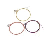 CORHAD 3 juegos Cuerdas Guitarra Acústica de Latón Acero Coloreado y Cobre Rojo Cuerdas Suaves para Violas y Folk Repuesto Portátil para Músicos Movimiento