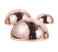 CORHAD 3 medias bolas de discoteca: Bola de espejo reflectante - 7,7&;/5,9"/3,9" adhesivas para decoración de bodas, bailes, escenarios, clubes y salones de baile.