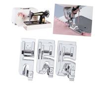 CORHAD 3 Piezas Prensatelas para maquina de coser pie de encuadernación para la máquina de coser arrollado prensatelas enrollado pie de prensador hemmer enrollado para