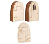 CORHAD 30 Piezas de Recortes de Cabaña de Madera para Manualidades y Decoración del Hogar, Material Compuesto Beige, Versátil y Fácil de Usar