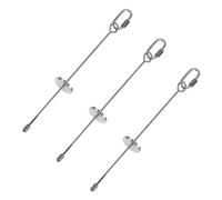 CORHAD 3piezas Gancho para Tenedor De Fruta De Acero Inoxidable Soporte De Comida para Accesorios para Jaula De Pájaros Porta Verduras Colgante para Pájaros Comedero para Frutas y