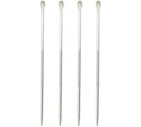 CORHAD 4 Bolígrafos de Acero Inoxidable para Arte de Café, Herramienta Ligera y Creativa para Decorar Capuchino en Color Plata