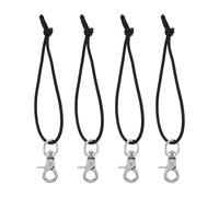 CORHAD 4 Correas Cortas para Snowboard, Cuerda de Seguridad para esquí con Cierre de mosquetón, 23 cm de Largo, 40 cm de Circunferencia, Capacidad de Carga de 250 kg para esquí.