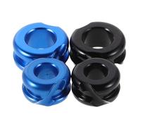 CORHAD 4 Piezas de Mirilla Metálica para Tiro Compuesto, Accesorios Compatibles para Tubos de Mirilla 1/4 y 3/16, Colores Negro y Azul, Paquete para Mejora de Precisión y Reparación