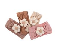 CORHAD 4 Piezas Diademas Niña Niña Flores Delicadas Elásticas Suaves y Transpirables para Recién Nacidos Bebés y Pequeños Accesorios Infantiles Confortables y Resistentes al Desgaste