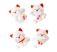 CORHAD 4 Piezas Figuras Gato para Jardín Decoración Exterior Figuritas de Gato Bonsái Escultura Ligera y Divertida para Escritorio y Paisaje