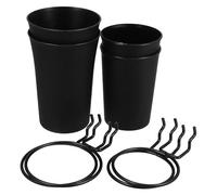 CORHAD 4 Piezas Organizadores de Tablero Perforado, y Plástico Negro | Montaje en Pared, Almacenamiento Modular para Tornillos y Piezas Pequeñas, Taller u Oficina