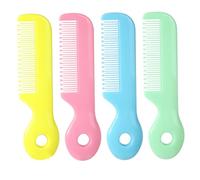 CORHAD 4 piezas Peine para Niña de Dientes Redondos Cuidado Seguro para Recién Nacidos y Pequeños de Peines Desenredantes Suaves para Proteger el Cabelludo y Favorecer el Crecimiento