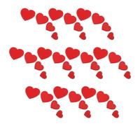 CORHAD 40 parches de corazón rojo para San Valentín: apliques de corazón rojo para coser en camisas, mini parches bordados para planchar, manualidades, chaquetas y sombreros.