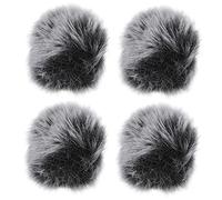 CORHAD 4piezas Funda Protectora Resistente Al Viento Para Micrófono De Solapa Para Cine y Televisión Pelo