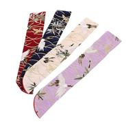 CORHAD 4piezas Fundas para Abanicos De Mano Vintage Plegables Estampado Almacenamiento Portátil