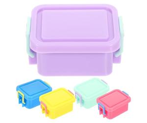 CORHAD 5 Cajas de Almacenamiento Miniatura para Casa de Muñecas Contenedores de Plástico Tapa Colores Variados Rosa Amarillo Azul Verde Claro Organizadores Pequeños para