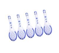 CORHAD 5 Cucharas de Cerámica en Tonos Claros Estilo Chino para Sopa y Gachas, Utensilios de Cocina Multifunción, Elegantes para Hogar y Restaurante Varios estilos