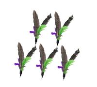 CORHAD 5 Piezas Cabezal de Repuesto para Varita de Juguete Interactivo con Plumas para Gatos de Colores Aleatorios Diseño Divertido para y Estimular Tu Gato Color Color Aleatorio