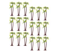 CORHAD 50 Piezas Mini Palmeras Artificiales de Plástico para Decoración de Paisajes Acuáticos Simulación Realista de Palmeras Miniatura para Adornos de Pasteles Peceras y Fotografía