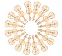 CORHAD 50 Piezas Unidades Rebanadas de Madera Violín para Manualidades DIY Graffiti Colgantes Infantiles Creativas Materiales Pintura