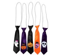 CORHAD 5piezas Corbatas para Mascotas De Halloween Accesorios De Fiesta para Perros y Gatos Diseños Sueltos y Coloridos para Fotografía y Cosplay