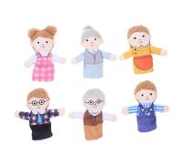 CORHAD 6 Piezas Marionetas de Mano Familiares de Peluche para Títeres de Dedos para Narración de Roles y Educación Preescolar Casa para Teatro y Actividades Familiares