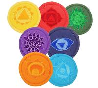 CORHAD 7 Cojines para Cuenco Tibetano y Almohadillas para Sostener Cuencos Bordado Artesanal, Diseño Budista Decorativo, Materiales Duraderos, Prácticos para Meditación y Yoga