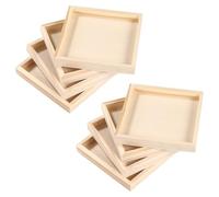 CORHAD 8 Piezas Bandejas de Madera para Ordenar Puzzles con Bloques de Cubo Almacenamiento Seguro y Organizador para Accesorio Creativo para Manualidades y Infantiles