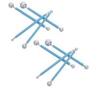 CORHAD 8 Piezas Herramienta para Modelar de Doble Punta Bolas de Acero Inoxidable y Plástico para Escultura en Cerámica, Pintura en Rocas y Arte Mandalas