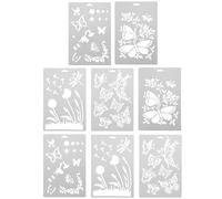 CORHAD 8 Plantillas de Pintura Hueca de Pet en Color Claro para Manualidades DIY Diseño de Mariposas para Mejorar Creatividad y Habilidad Manual