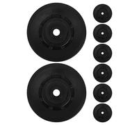 CORHAD 8 poleas de 90 mm para equipos de levantamiento de pesas - Rueda redonda negra de 3,5" para reparación de equipos de fitness en casa