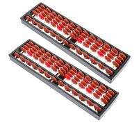 CORHAD Ábaco Educativo de 13 Columnas 5 Cuentas Plástico Marrón 2 Unidades Ábaco Aritmético para Estudiantes Juguete Didáctico para Cálculo Mental y Desarrollo Numérico Infantil