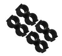 CORHAD Abrazadera de Tubo Doble para Poste de Escoba y Recogedor 4 Piezas Soporte de Clip para Organización y Almacenamiento en Espacios Reducidos