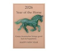 CORHAD Abrazo de Caballo de Bolsillo - Figuras de Animales adorables - Adorno para el Año Nuevo Chino 2026 - Tarjeta de felicitación de Buena Suerte para Hijo, Hija, Amigos, cumpleaños y graduación