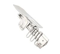 CORHAD Accesorio para Máquina de Coser Doblador de Ángulo Recto de Acero Inoxidable Plegadora Doble para Dobladillos Práctico para Máquinas Industriales y Manuales