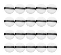 CORHAD Almohadillas de Maquillaje Pequeñas Acabado Natural 20 Esponjas de Cristal Fluff Suaves y Planas para Polvos Sueltos en Salón o Casa