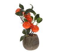 CORHAD Árbol Bonsái Artificial de Naranjo en Maceta para Decoración de Hogar y Estudio, Fácil de Limpiar Hojas Caídas, Detalles Realistas y Material de Pulpa de Papel
