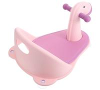 CORHAD Asiento para Bebés de 6 a 12 Silla de Bañera Antideslizante Respaldo Asiento para Ducha Color Rosa Diseño Caballo Soporte para Baño