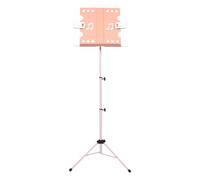 CORHAD Atril para Partituras Plegable y Ajustable de 30 a 132 Cm, Soporte Portátil de Metal Rosa Base Antideslizante para Orquesta, Lectura de Música y Práctica en Casa