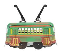 CORHAD Autobús de Juguete de Hojalata Retro Vehículo de Fricción Tirado para Coleccionable Nostálgico Años Trolley Metálico Decorativo para Colección