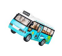 CORHAD Autobús Escolar de Juguete con Luces y de Autobús Simulado Color Azul Juguete Duradero para Habilidades Cognitivas y Motrices