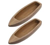CORHAD Barco de Madera para Decorar, 2 Piezas, Artesanal para Pintar, Adecuado para Estudio o Colección, Diseño Rústico y Original