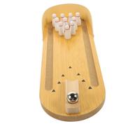 CORHAD Bolos Mini de Madera para Escritorio Educativo de Bolos para Personas Mayores Juguete Didáctico Anti-olvido de Mesa para Varias Personas