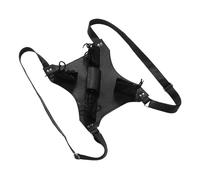 CORHAD Bolsa de Transporte de Espada Renacentista en PU Negro Correas Ajustables y Doble Cinturón para Espadas Gemelas, Adecuado para Cosplay y Actuaciones Teatrales