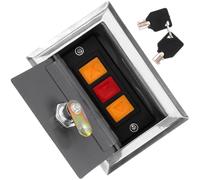 CORHAD Botón Pulsador de Persiana Eléctrica Caja Manual Control Multifuncional de Plástico Color Plata para Puerta de Garaje Color