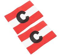 CORHAD Brazalete de Capitán para Fútbol de Nailon Elástico Rojo, 2 Piezas, Ligero y Fácil de Usar para Adultos Entrenamiento Deportivo