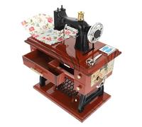 CORHAD Caja Musical Mecánica Estilo Máquina de Coser Adorno Decorativo de Escritorio Retro Tamaño Compacto sin Batería Obsequio para San Valentín y Cumpleaños Decoración para Sala