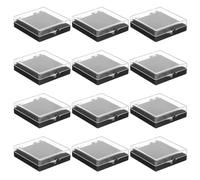 CORHAD Caja Transparente de Plástico para 12 Insignias de Maratón con Interior de Esponja Negra, Almacenamiento Versátil y Diseño Elegante para Uso Personal y Organizacional
