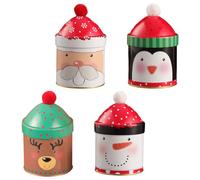 CORHAD Cajas De Dulces Navideñas Cajas De Almacenamiento De Metal Tapas Para Tarros De Galletas Elegantes Y Decorativas Para Ocasiones Festivas