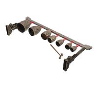 CORHAD Campana China Antigua de Percusión Artesanal, Instrumento Musical de Aleación de Zinc, 7 Campanas Redondas, Tamaño Compacto para Decoración y Uso en Música Asiática