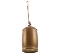 CORHAD Campana de Metal Rústica Vintage con Cuerda de Cáñamo, Cencerro para Ganado y Cabras, Diámetro 10 Cm, Campana Colgante Decorativa Estilo Rural para Granja y Decoración Artesanal